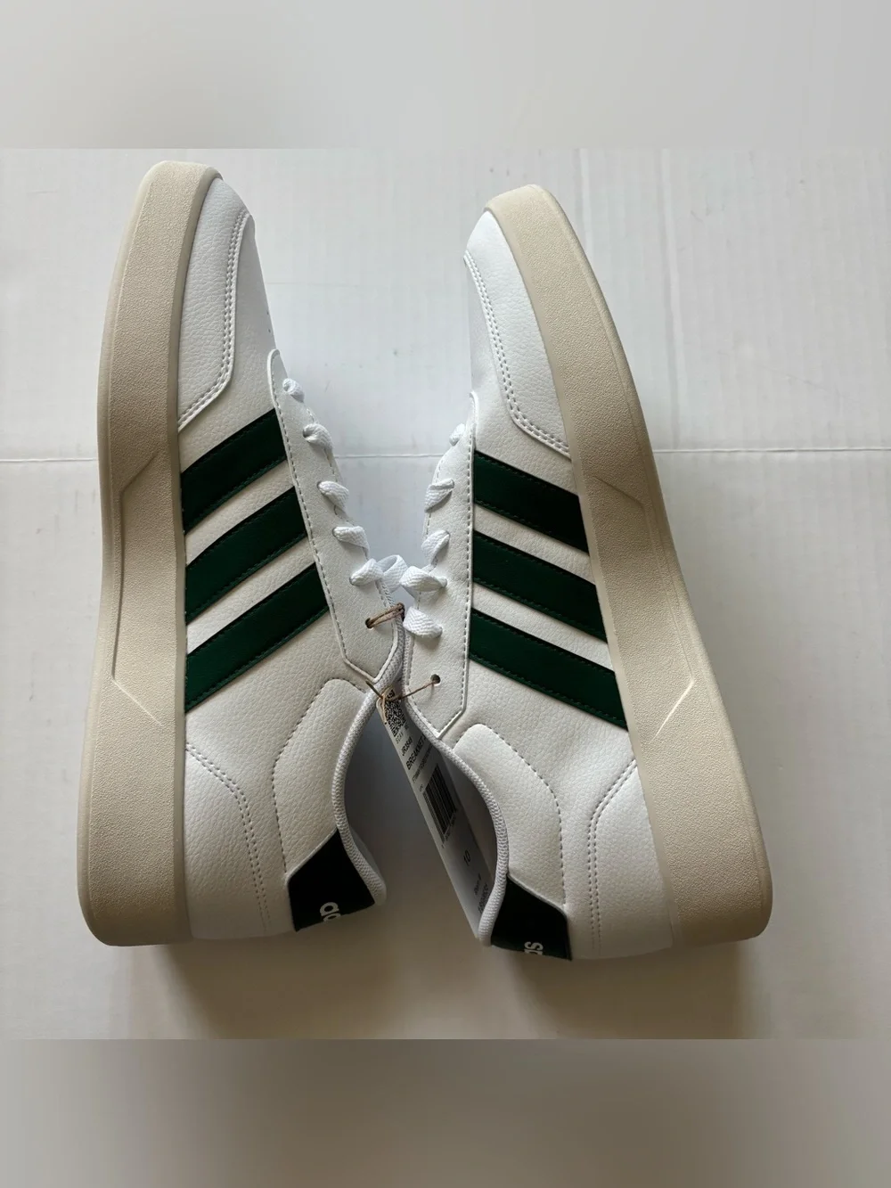 Adidas Breaknet 3.0 White Green Classic Sneakers Men’s Size 10 Style JR3549